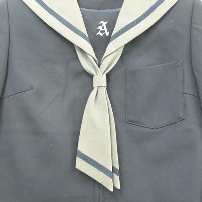 【中古】大阪府 阿武山中学校 女子制服 3点（セーラー服・スカート）sf023656