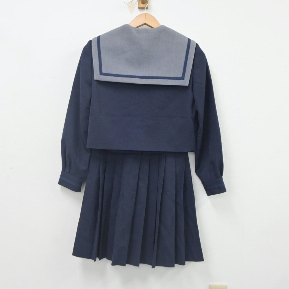 【中古】大阪府 阿武山中学校 女子制服 3点（セーラー服・スカート）sf023656