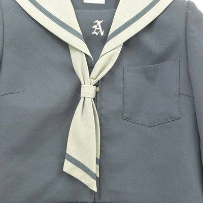 【中古】大阪府 阿武山中学校 女子制服 3点（セーラー服・スカート）sf023657