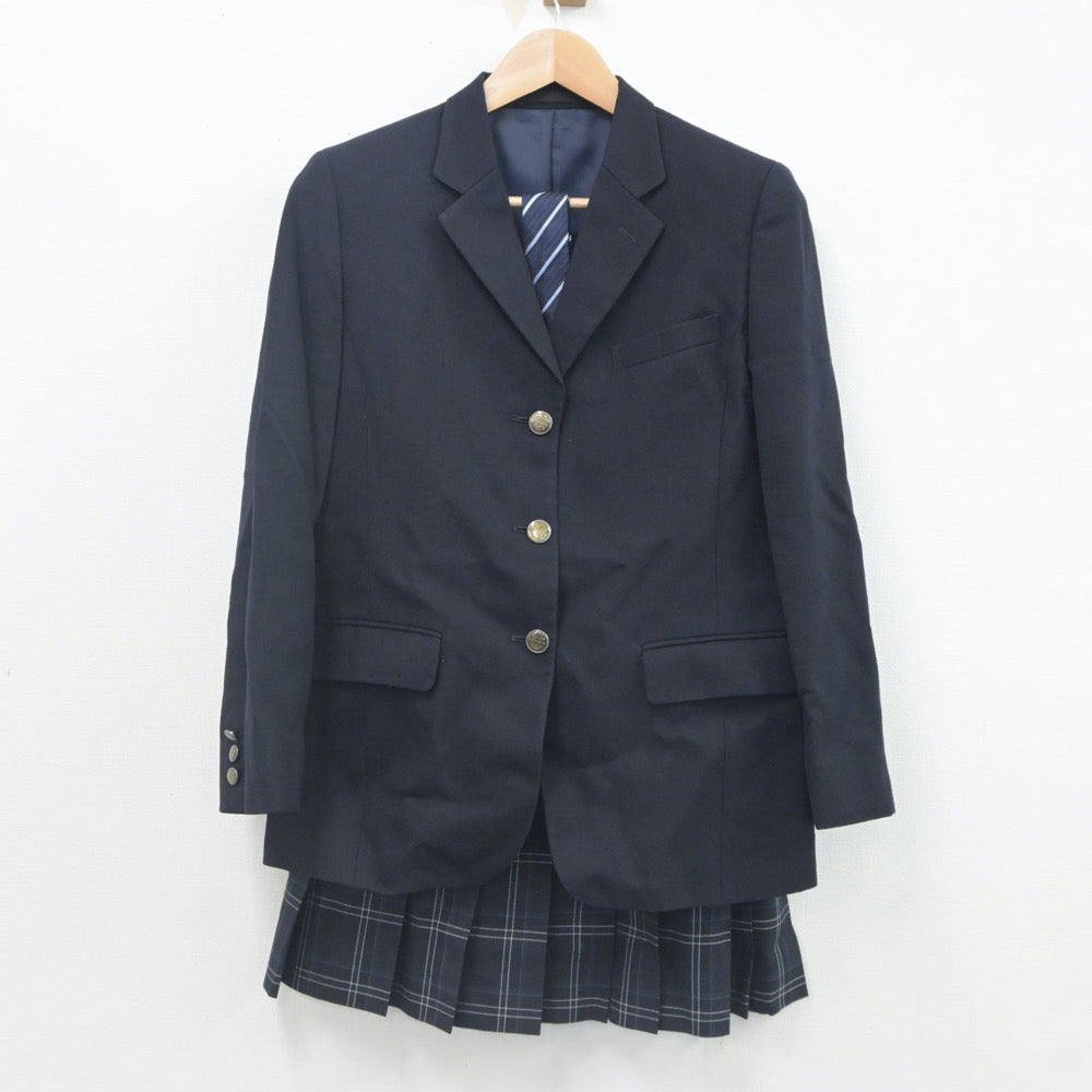 【中古】神奈川県 緑園総合高等学校 女子制服 3点（ブレザー・スカート）sf023661