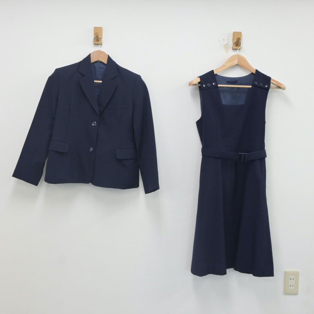 【中古】埼玉県 熊谷女子高等学校 女子制服 2点（ブレザー・ジャンパースカート）sf023665