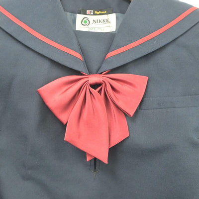 【中古】石川県 津幡中学校 女子制服 3点（セーラー服・スカート）sf023673