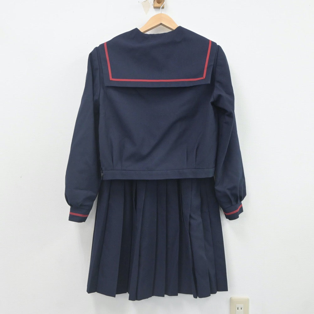 【中古】石川県 津幡中学校 女子制服 3点（セーラー服・スカート）sf023673