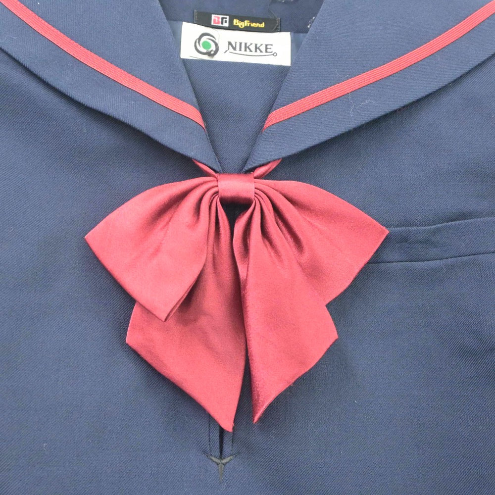 【中古】石川県 津幡中学校 女子制服 3点（セーラー服・スカート）sf023674