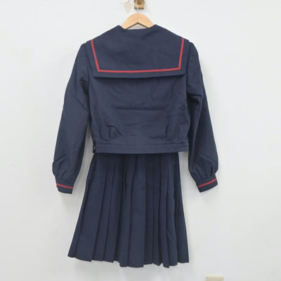 【中古】石川県 津幡中学校 女子制服 3点（セーラー服・スカート）sf023674