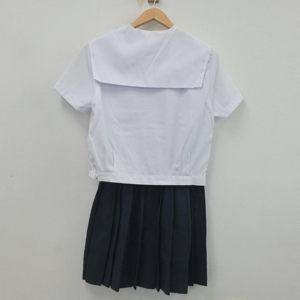 【中古】石川県 津幡中学校 女子制服 2点（セーラー服・スカート）sf023676