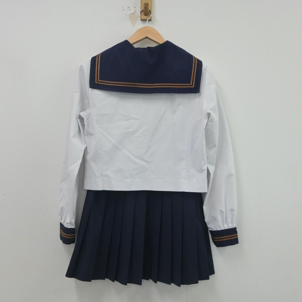 【中古】茨城県 鹿島高等学校 女子制服 3点（セーラー服・スカート）sf023681