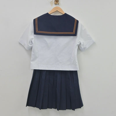 【中古】茨城県 鹿島高等学校 女子制服 2点（セーラー服・スカート）sf023682