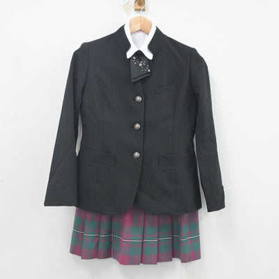 【中古】山口県 山口県桜ケ丘高等学校 女子制服 5点（ブレザー・ニット・シャツ・シャツ）sf023688