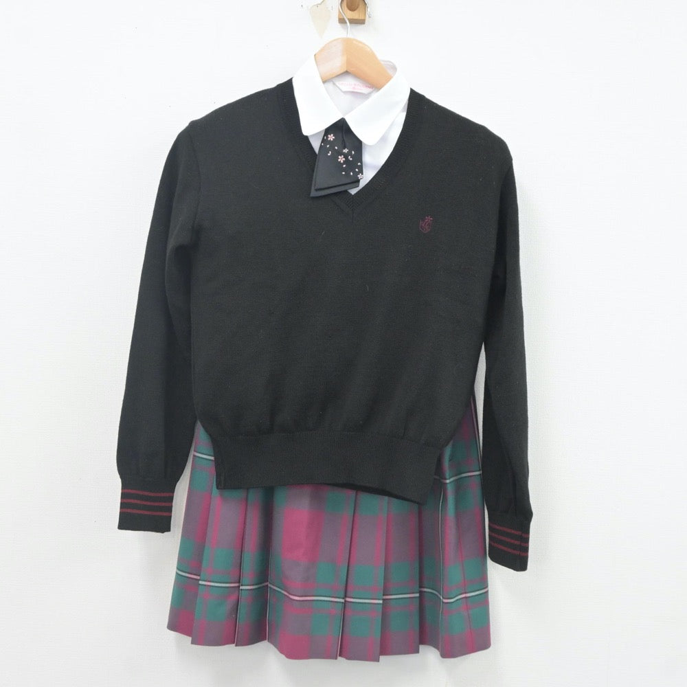 中古制服】山口県 山口県桜ケ丘高等学校 女子制服 5点（ブレザー・ニット・シャツ・シャツ）sf023688【リサイクル学生服】 | 中古制服通販パレイド