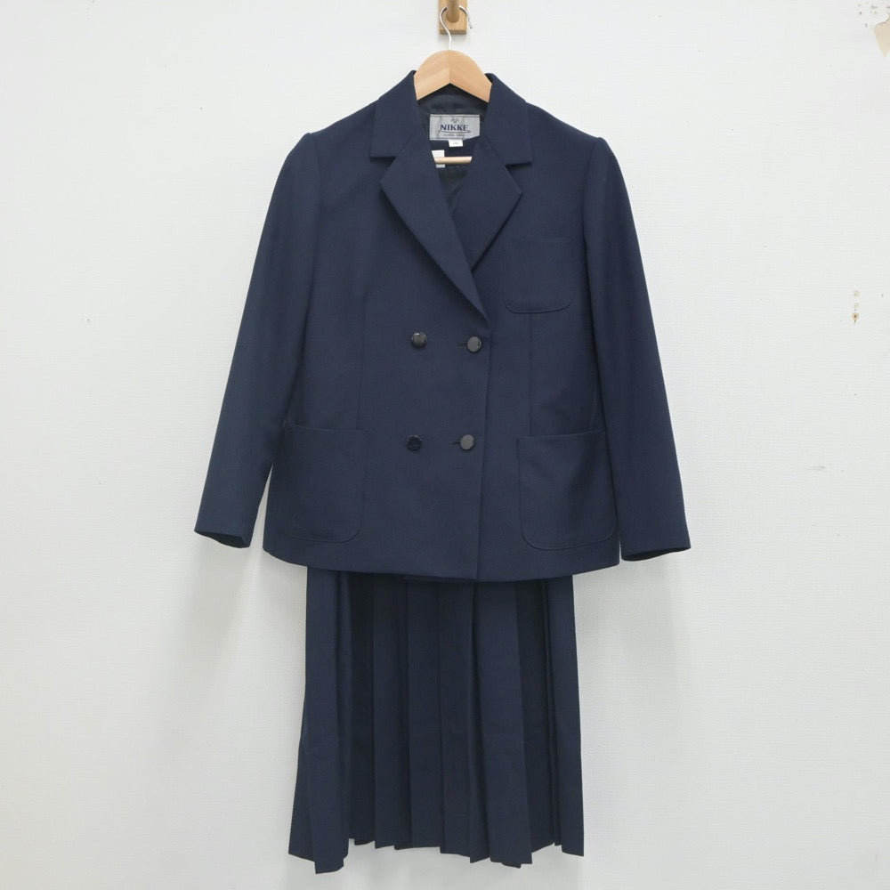 【中古】兵庫県 浜脇中学校 女子制服 2点（ブレザー・ジャンパースカート）sf023713