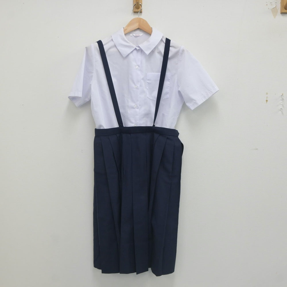 【中古】兵庫県 浜脇中学校 女子制服 2点（シャツ・スカート）sf023714