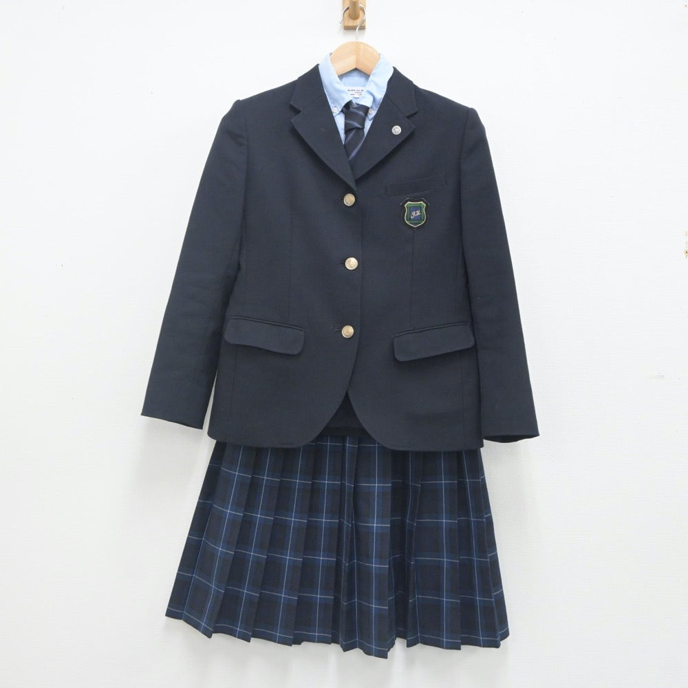 【中古】福岡県 光倫館高等学校 女子制服 4点（ブレザー・シャツ・スカート）sf023718