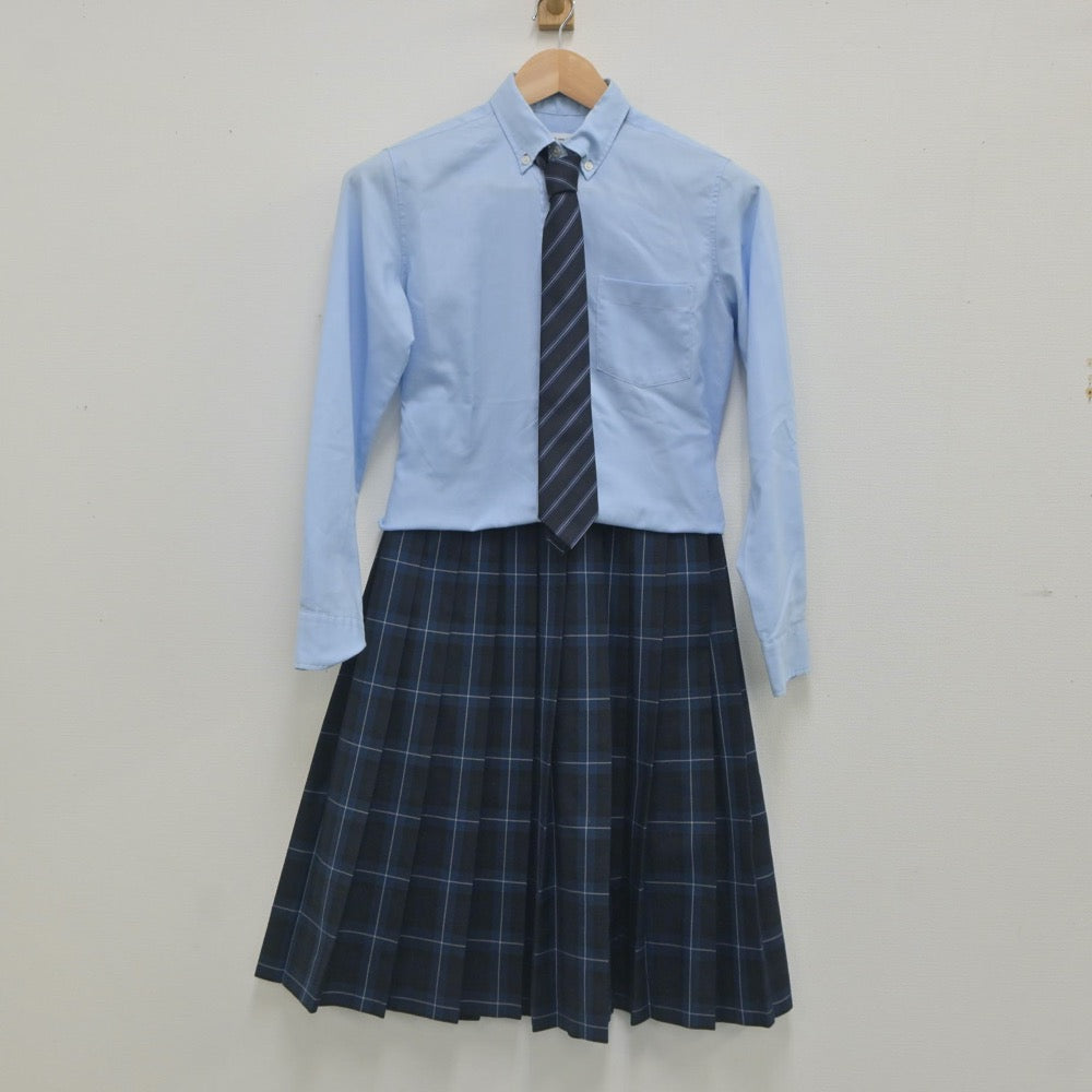 【中古】福岡県 光倫館高等学校 女子制服 4点（ブレザー・シャツ・スカート）sf023718