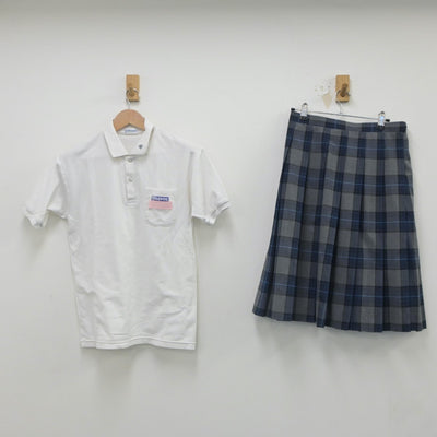 【中古】栃木県 石橋中学校 女子制服 2点（シャツ・スカート）sf023725