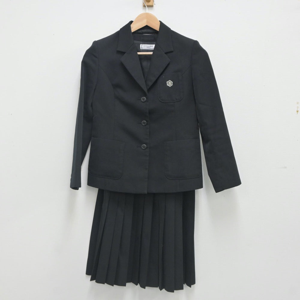 【中古】高知県 追手前高等学校 女子制服 4点（ブレザー・ベスト・スカート）sf023732