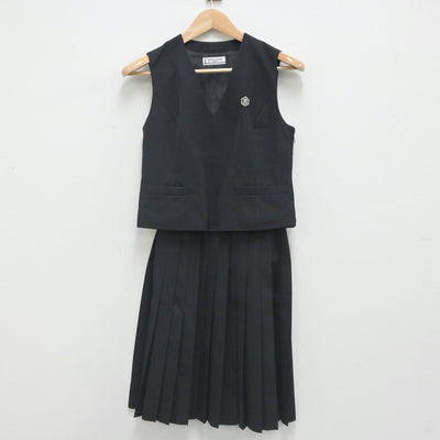 【中古】高知県 追手前高等学校 女子制服 4点（ブレザー・ベスト・スカート）sf023732