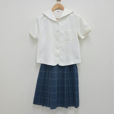 【中古】富山県 富山南高等学校 女子制服 2点（シャツ・スカート）sf023744