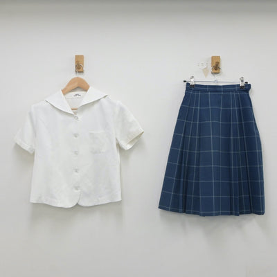 【中古】富山県 富山南高等学校 女子制服 2点（シャツ・スカート）sf023744