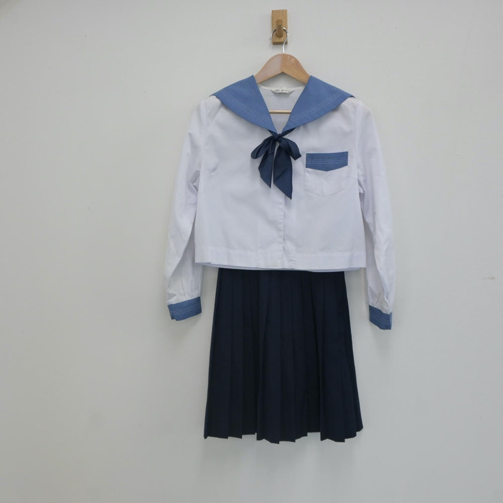 【中古】島根県 島根県立浜田高等学校 女子制服 3点（セーラー服・スカート）sf023750