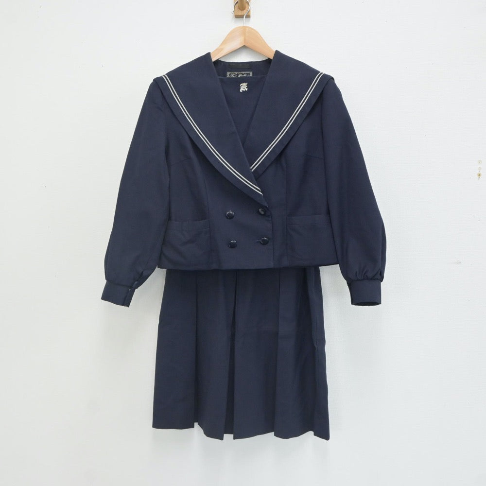 【中古】青森県 青森県立青森北高等学校 女子制服 2点（セーラー服・スカート）sf023766