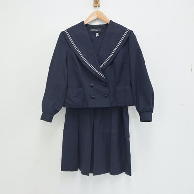 【中古】青森県 青森県立青森北高等学校 女子制服 2点（セーラー服・スカート）sf023766