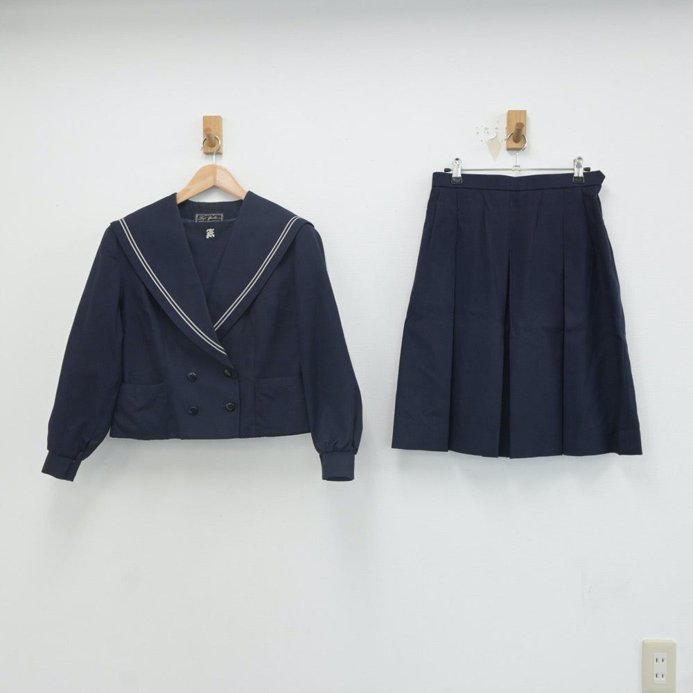 【中古】青森県 青森県立青森北高等学校 女子制服 2点（セーラー服・スカート）sf023766