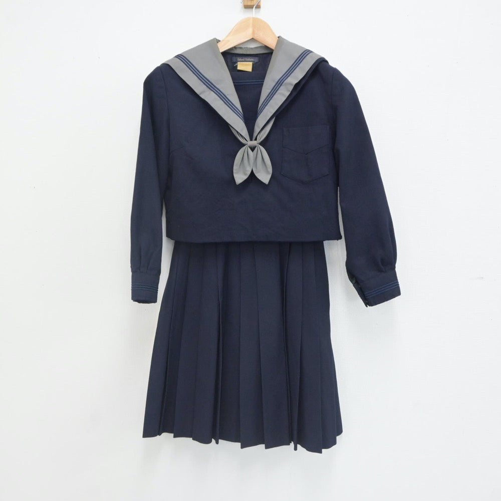 【中古】大阪府 明浄学院高等学校 女子制服 2点（セーラー服・スカート）sf023770