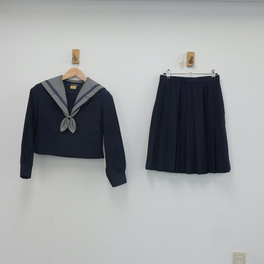 中古制服】大阪府 明浄学院高等学校 女子制服 2点（セーラー服 