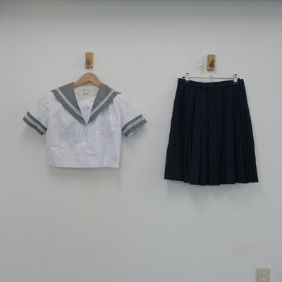 【中古】大阪府 明浄学院高等学校 女子制服 2点（セーラー服・スカート）sf023772