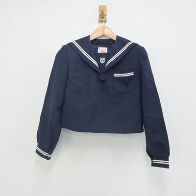 【中古】広島県 広島市立栗原中学校 女子制服 2点（セーラー服・スカート）sf023779