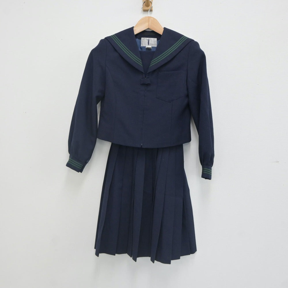 【中古】北海道 登別市立緑陽中学校 女子制服 2点（セーラー服・スカート）sf023780