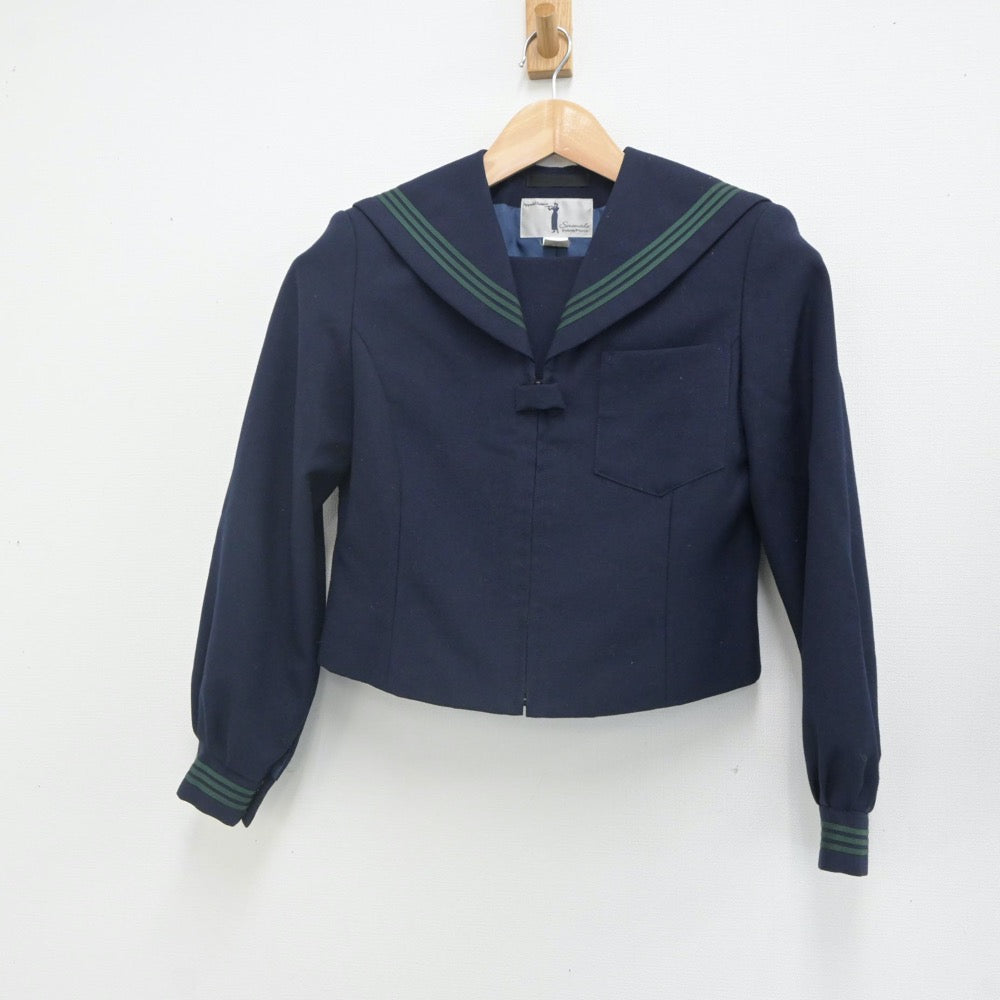 【中古】北海道 登別市立緑陽中学校 女子制服 2点（セーラー服・スカート）sf023780