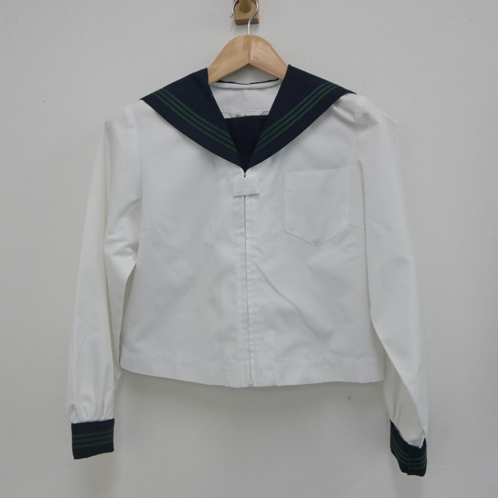 【中古】北海道 登別市立緑陽中学校 女子制服 2点（セーラー服・スカート）sf023781