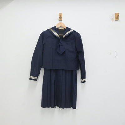 【中古】東京都 十文字高等学校 女子制服 2点（セーラー服・ジャンパースカート）sf023789