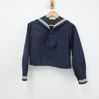 【中古】東京都 十文字高等学校 女子制服 2点（セーラー服・ジャンパースカート）sf023789