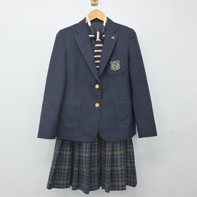 【中古】兵庫県 園田学園高等学校 女子制服 4点（ブレザー・スカート）sf023798