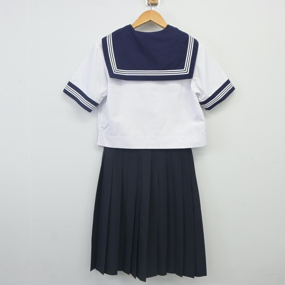 【中古】千葉県 堀江中学校 女子制服 3点（セーラー服・スカート）sf023800