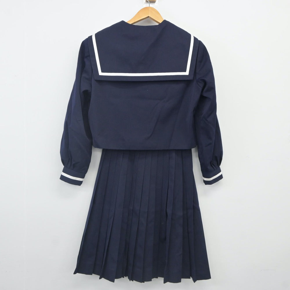 【中古】島根県 浜田商業高等学校 女子制服 3点（セーラー服・スカート）sf023801