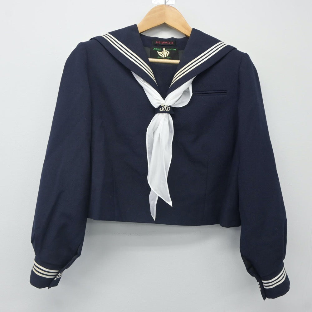 【中古】千葉県 逆井中学校 女子制服 4点（セーラー服・ジャンパースカート）sf023804