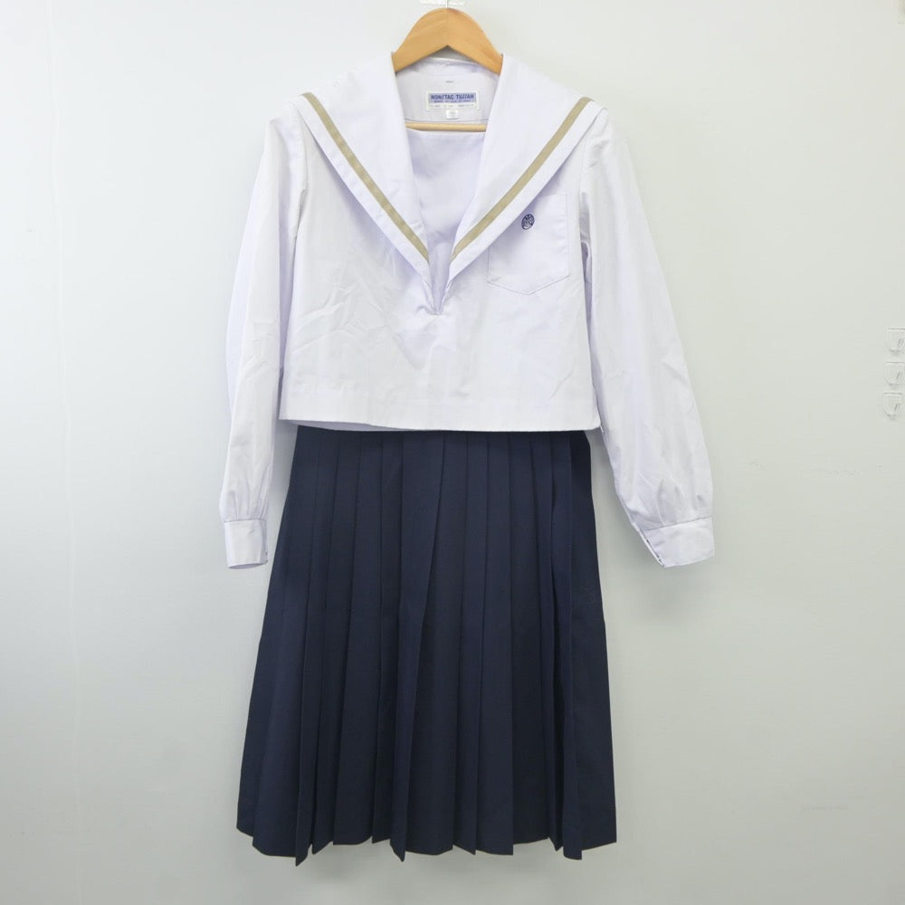 【中古】愛知県 天白高等学校 女子制服 2点（セーラー服・スカート）sf023813