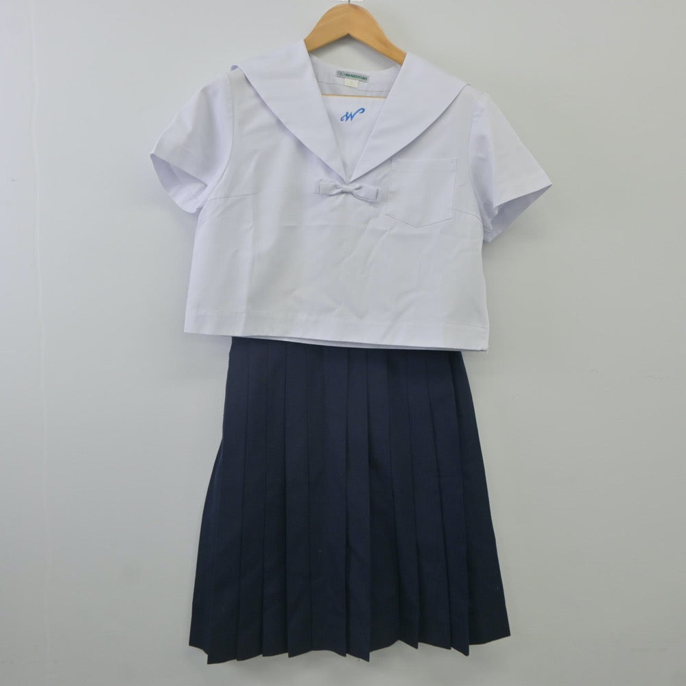 【中古】長崎県 長崎西高等学校 女子制服 2点（セーラー服・スカート）sf023815