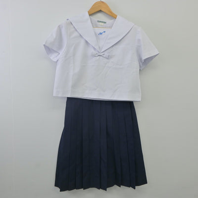 【中古】長崎県 長崎西高等学校 女子制服 2点（セーラー服・スカート）sf023815