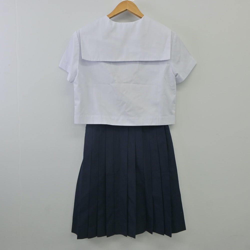 【中古】長崎県 長崎西高等学校 女子制服 2点（セーラー服・スカート）sf023815