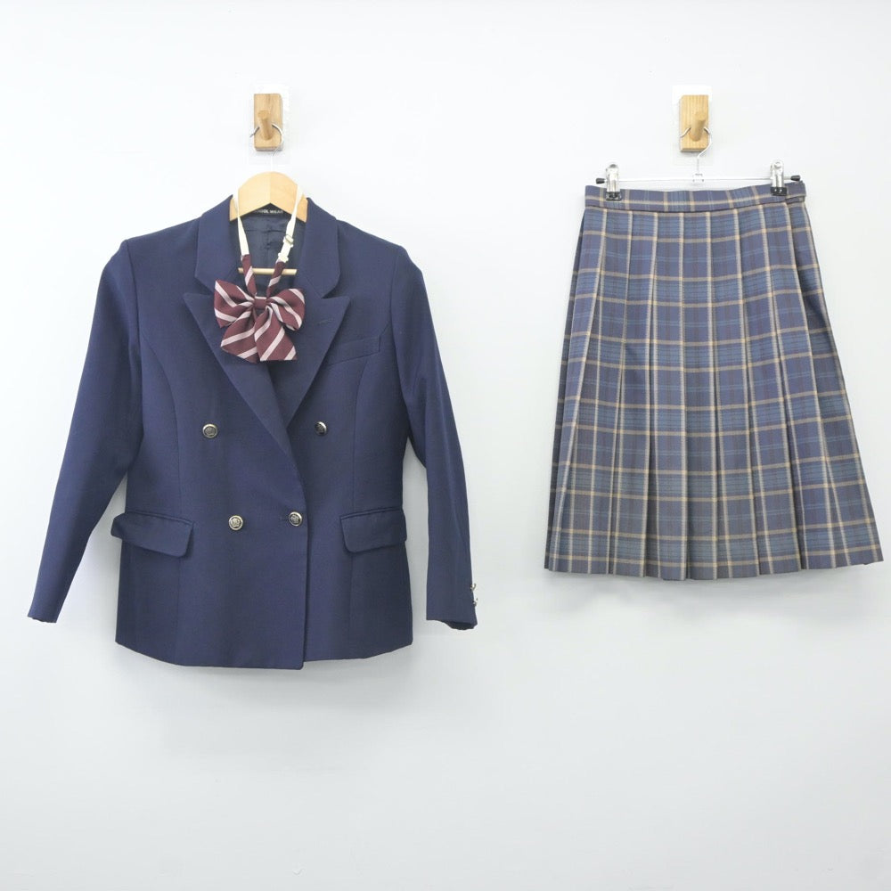 【中古】東京都 武蔵野北高等学校 女子制服 4点（ブレザー・スカート）sf023824