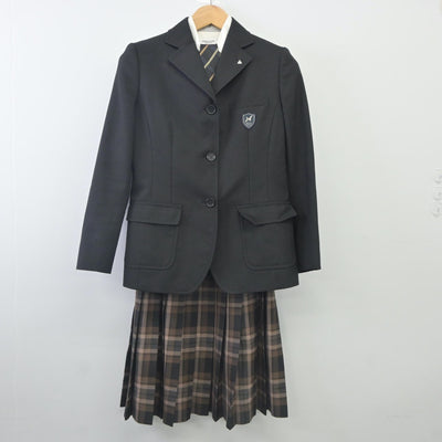 【中古】東京都 八王子学園八王子高等学校 女子制服 5点（ブレザー・シャツ・スカート）sf023830