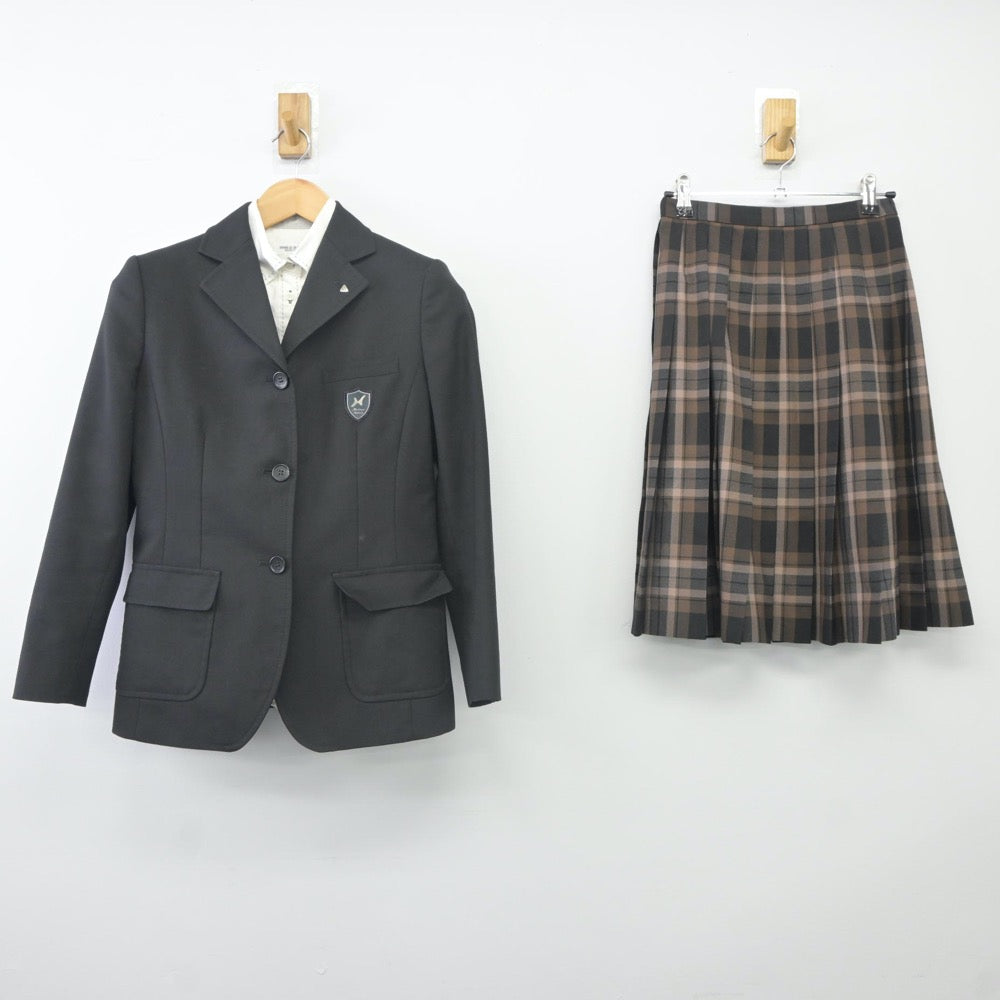 【中古】東京都 八王子学園八王子高等学校 女子制服 5点（ブレザー・シャツ・スカート）sf023830