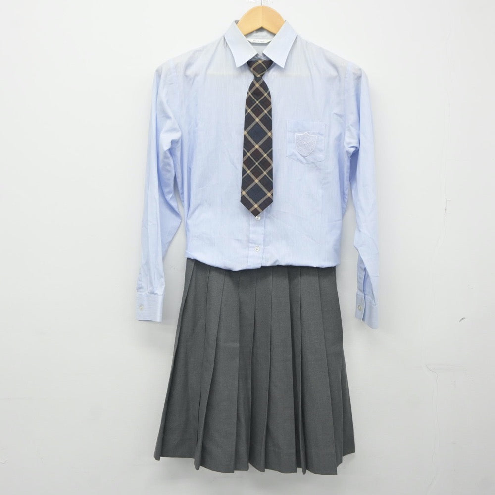 【中古】東京都 愛国学園高等学校 女子制服 4点（ブレザー・シャツ・スカート）sf023845