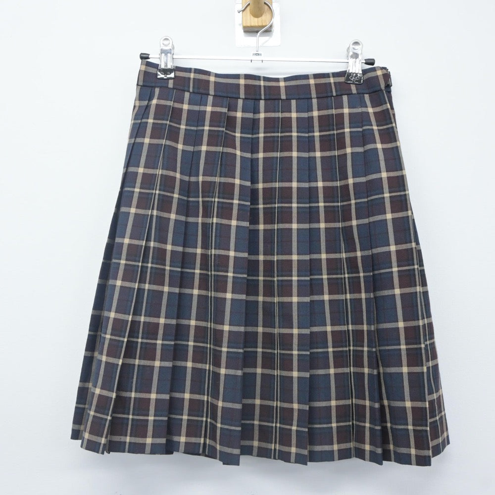 【中古】東京都 愛国学園高等学校 女子制服 3点（ニットベスト・シャツ・スカート）sf023847