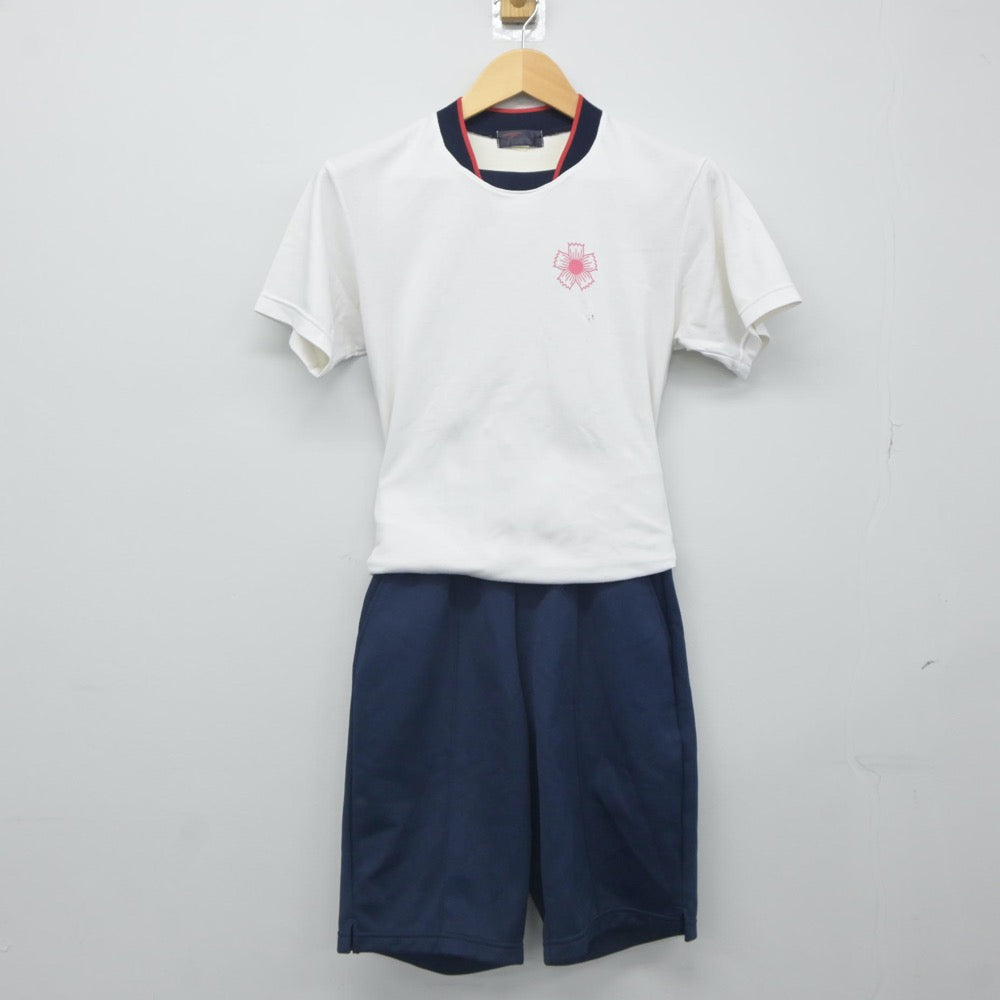 【中古】東京都 愛国学園高等学校 女子制服 2点（体操服 上・体操服 下）sf023848